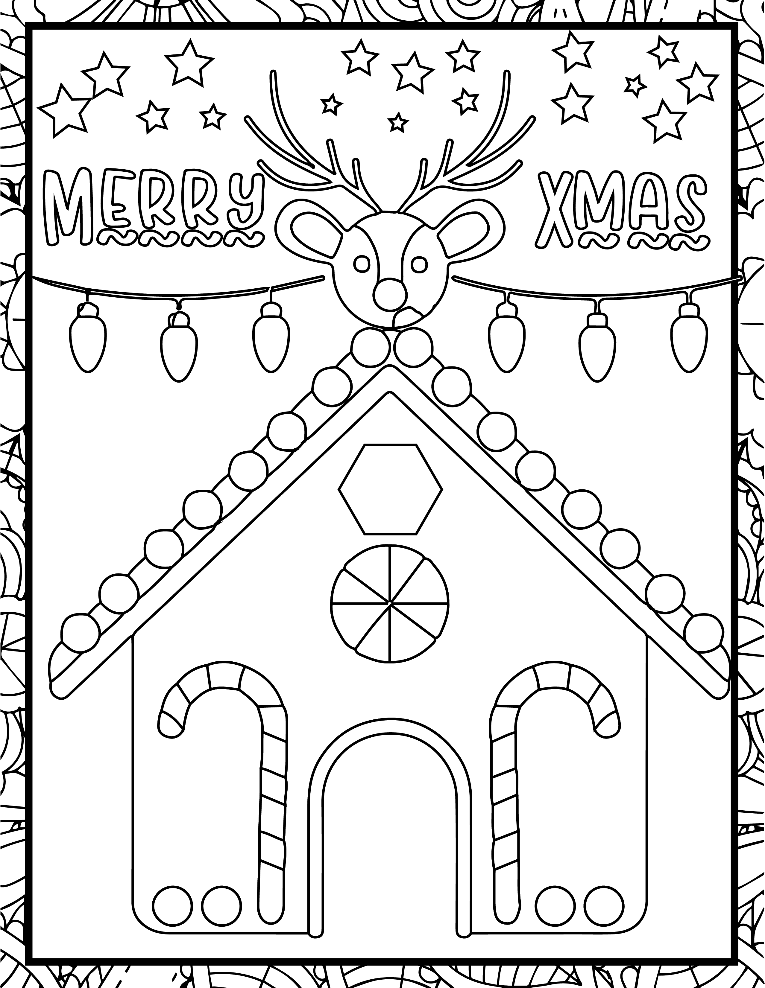  easy christmas coloring pages