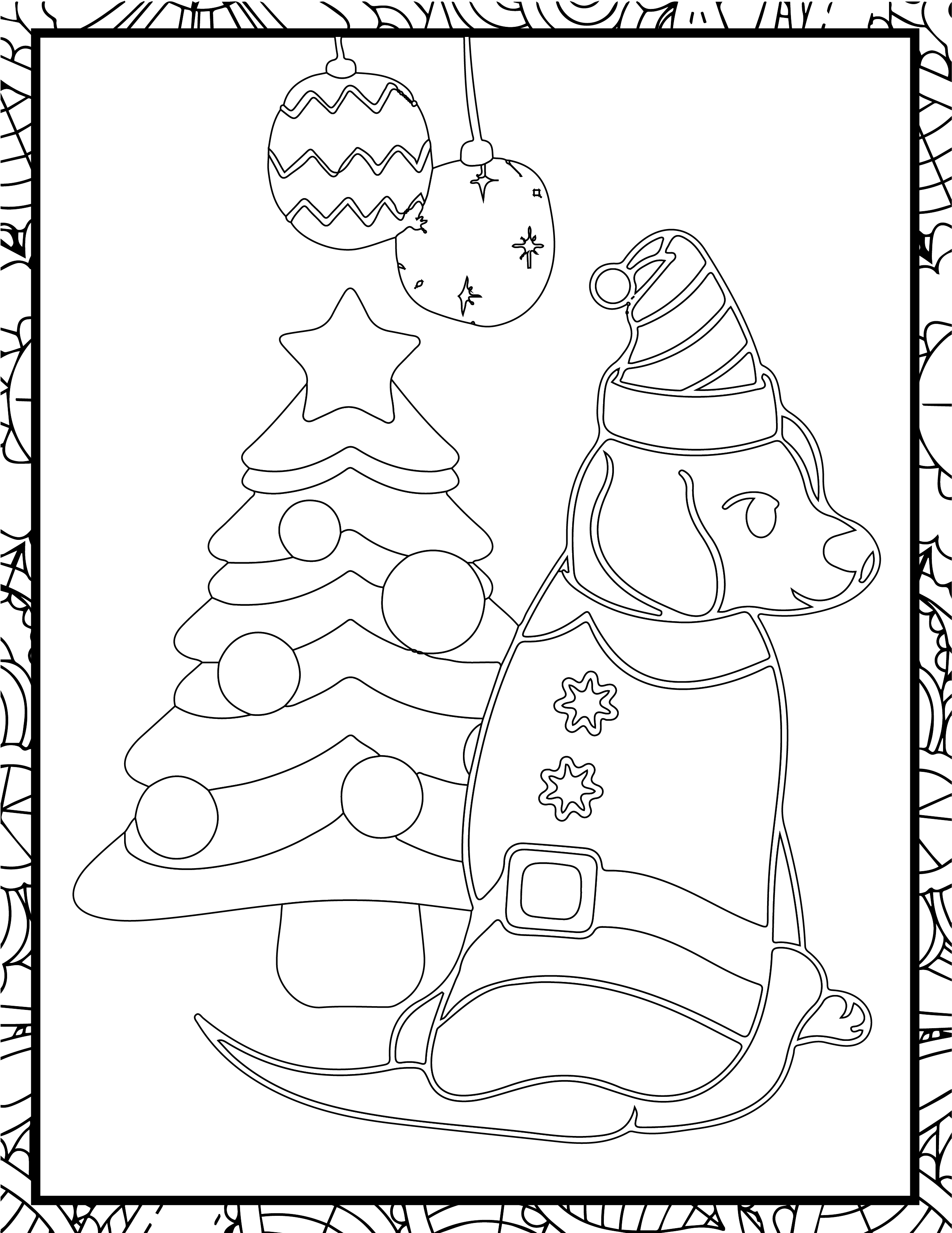  easy christmas coloring pages