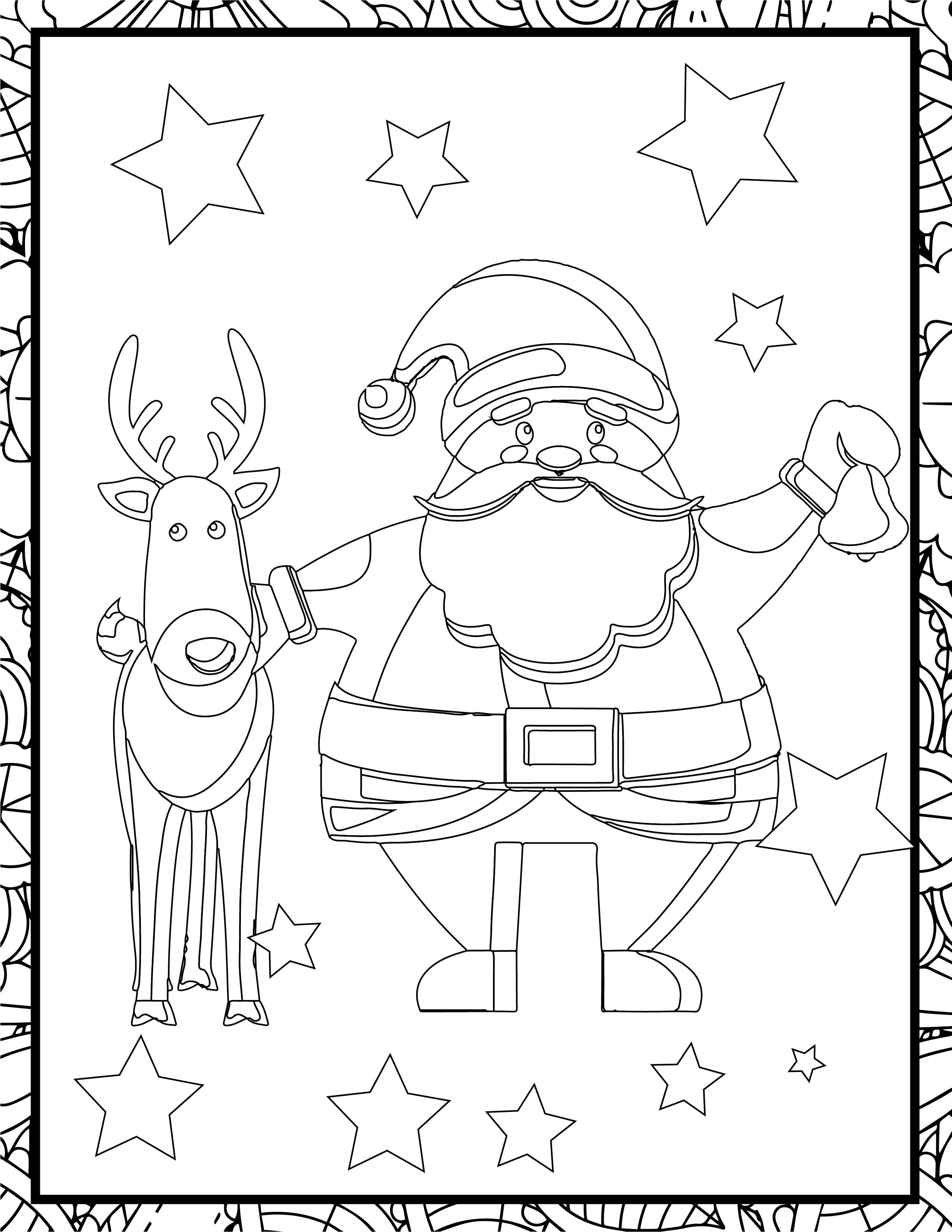  easy christmas coloring pages